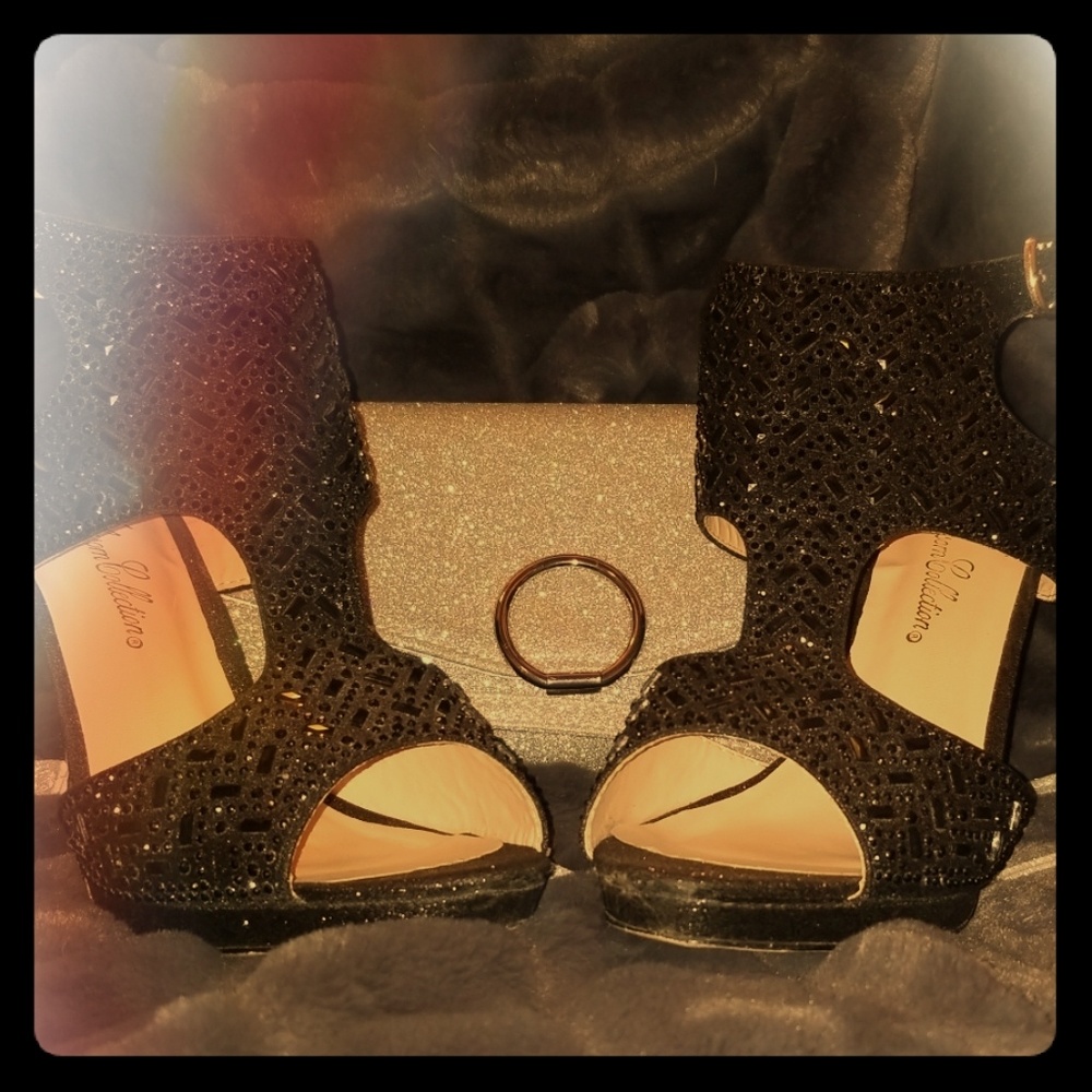Sparkly Black heels
